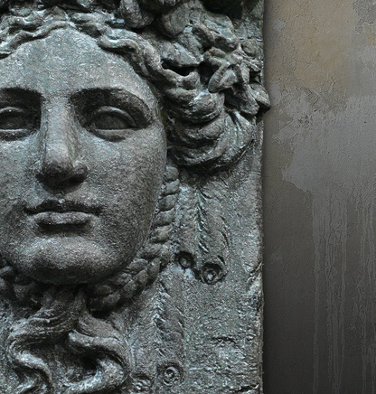 Hermes wall plaque, front view