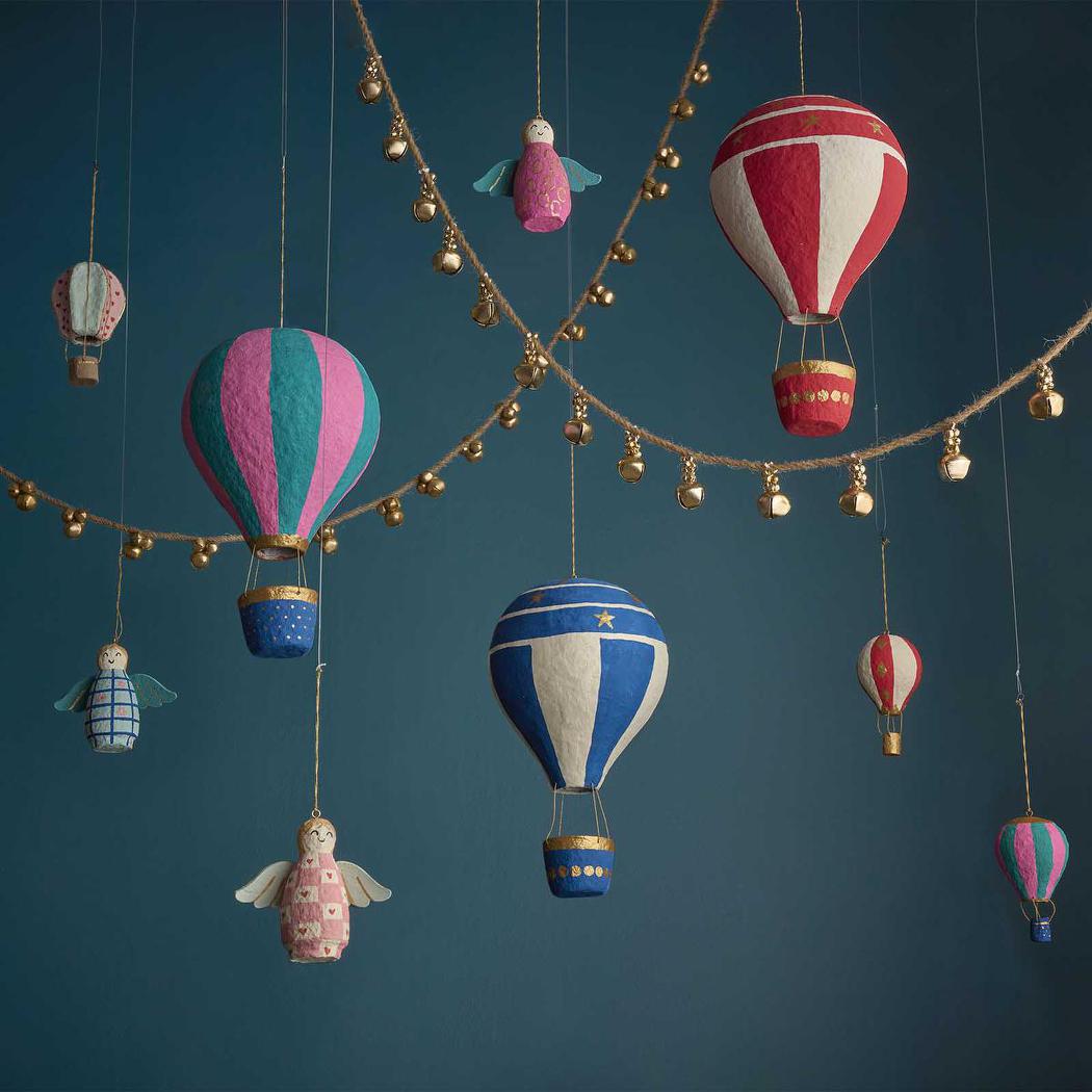 Large Red Hot Air Balloon Decoration