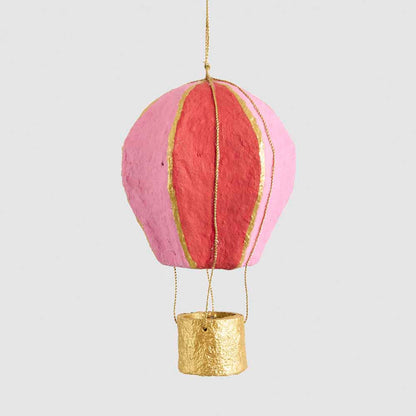 Pink & Red Hot Air Balloon Hanging Decoration