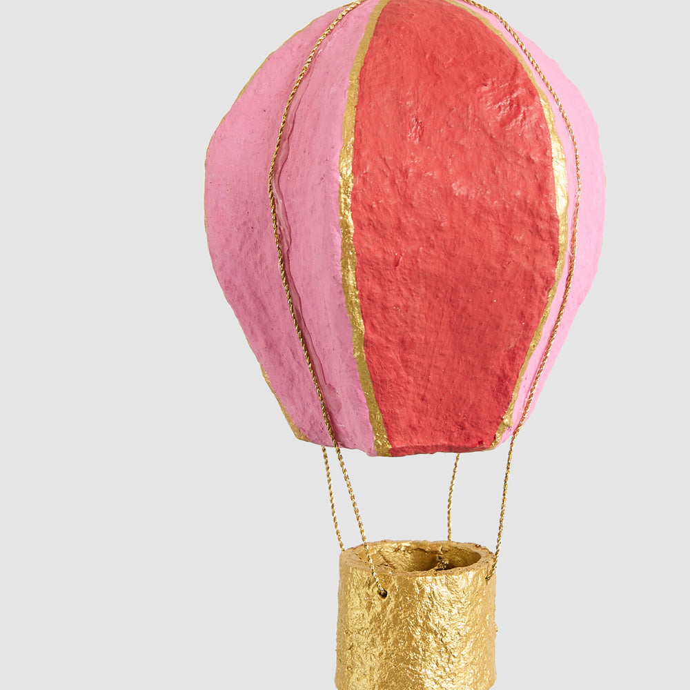 Pink & Red Hot Air Balloon Hanging Decoration