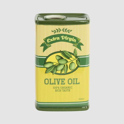 Yellow Olive Oil Tin Ceramic Vase