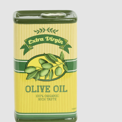 Yellow Olive Oil Tin Ceramic Vase