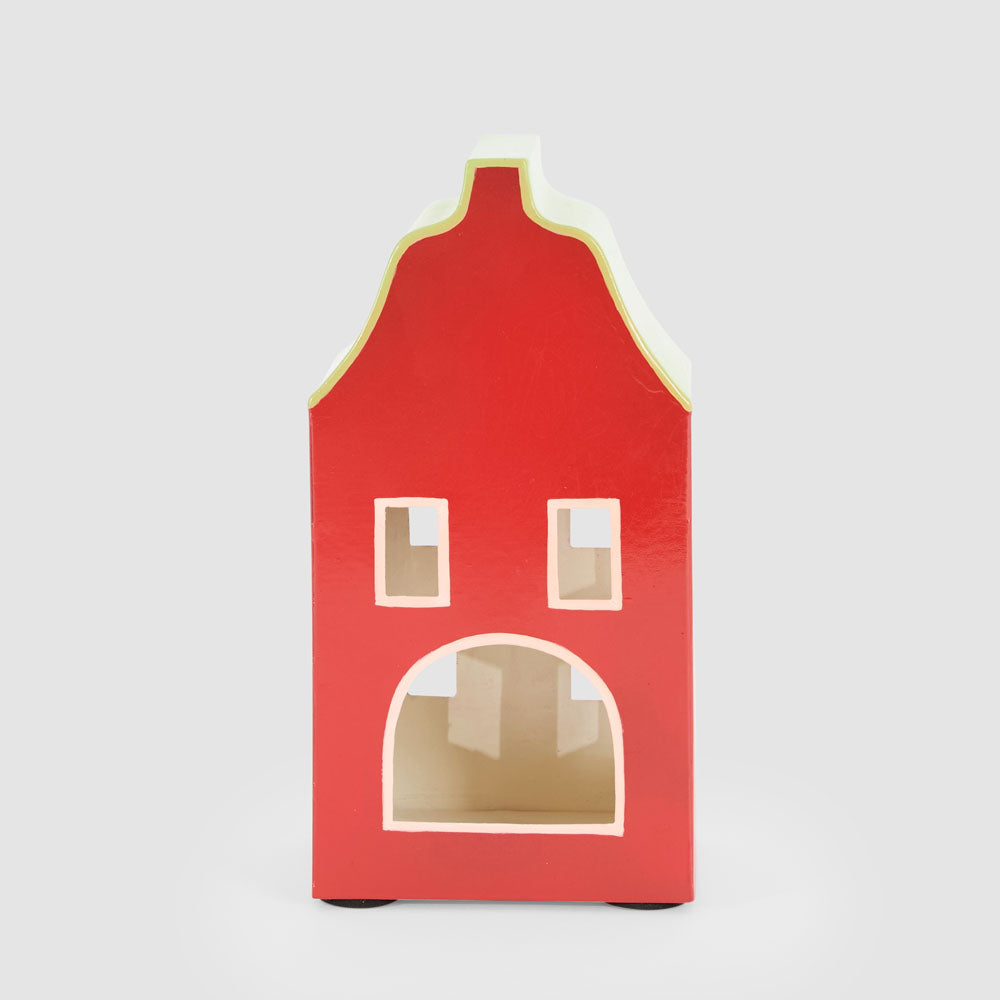 Red Metal Dutch House Decoration