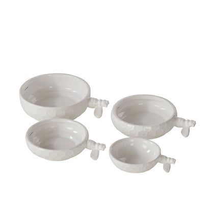 Wildflower & Hive Measuring Cup Set - White