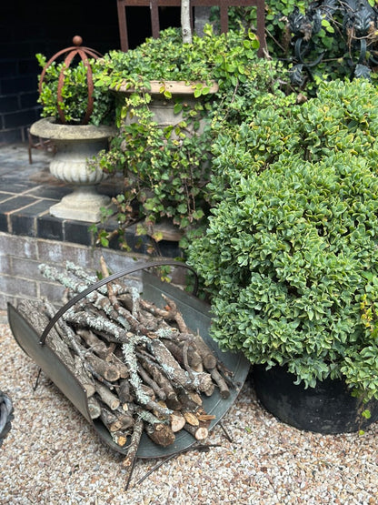 Zinc Firewood Trug