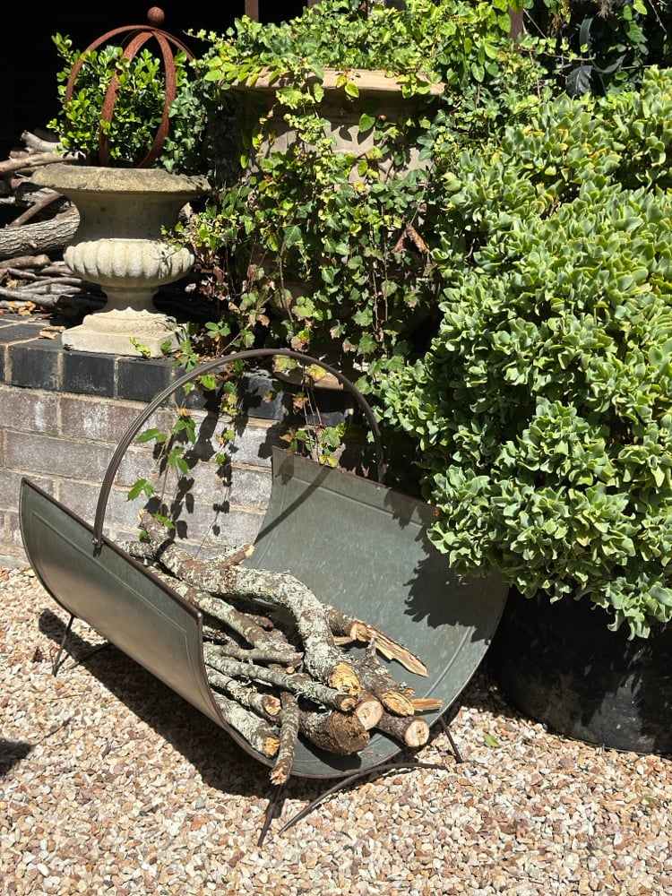Zinc Firewood Trug