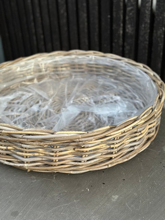 Harolds Signature Rattan Round Tray - Lined NEW