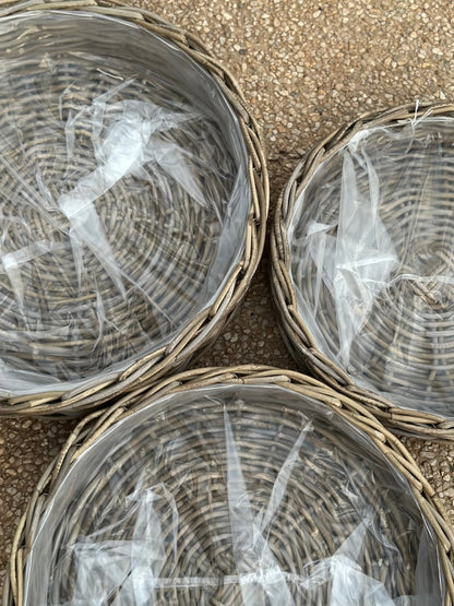 Harolds Signature Rattan Round Tray - Lined NEW