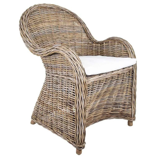 Open Weave Rattan Verandah Chair