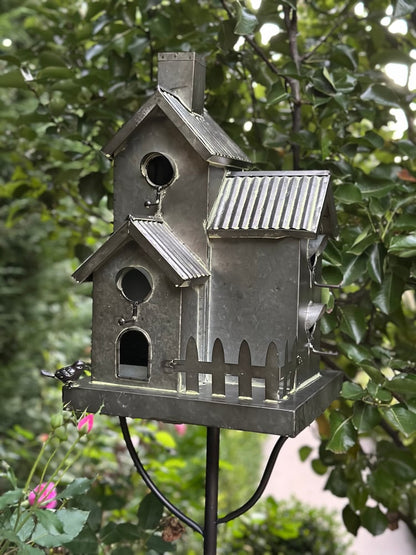 Three Storey Birdhouse Stake