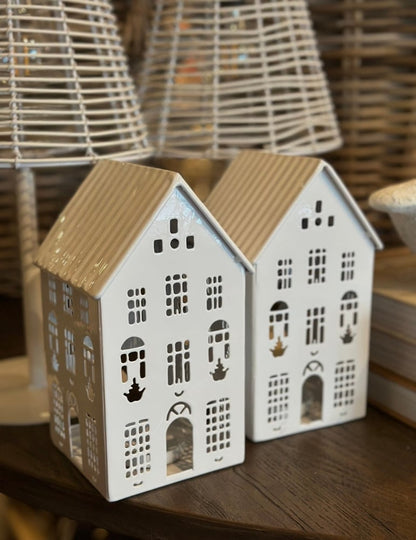 White Enamel Gloss Candle House